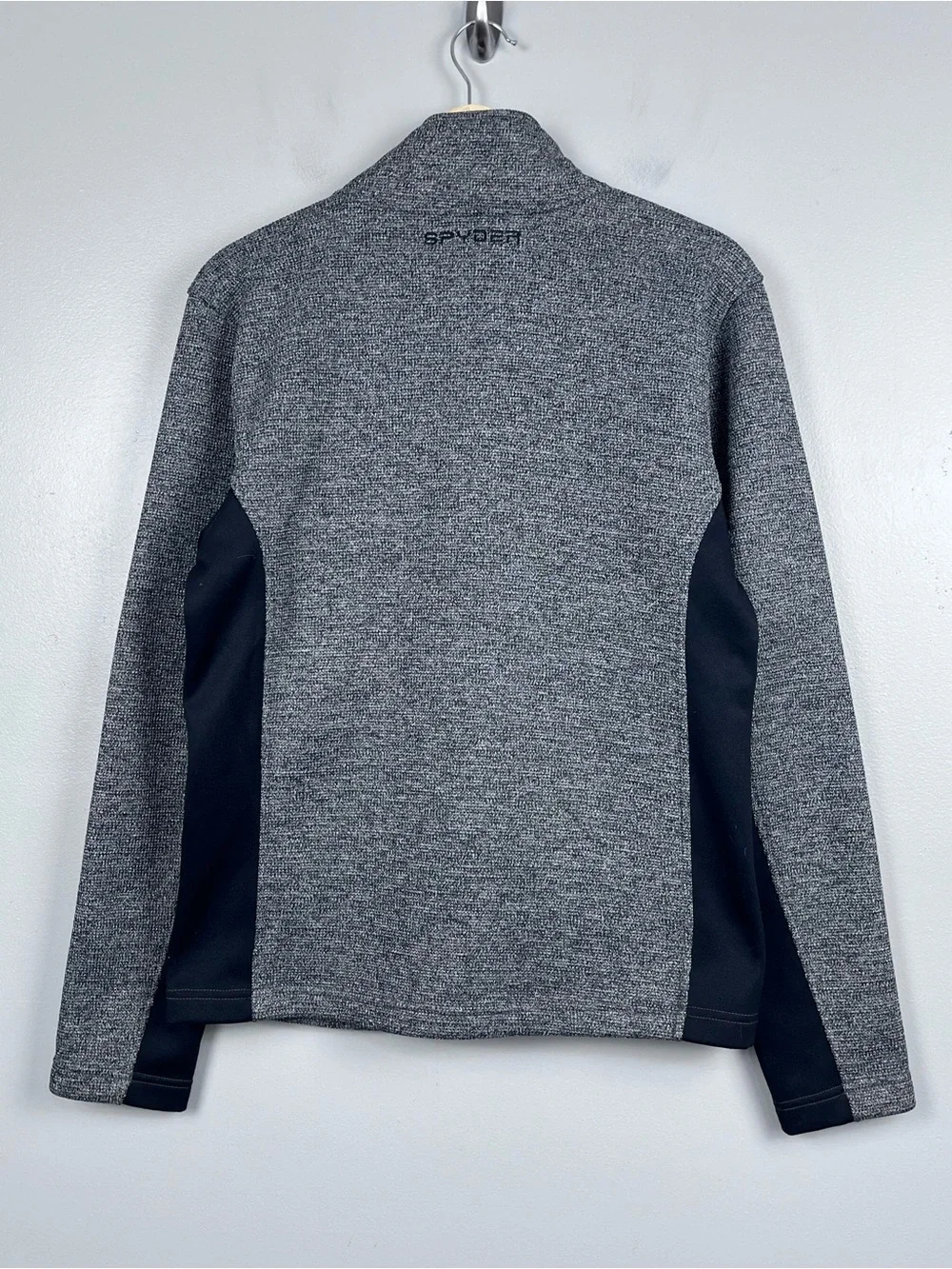 Spyder Men's Gray and Black Full Zip Fleece Jacket Size S; Active, Outdoor